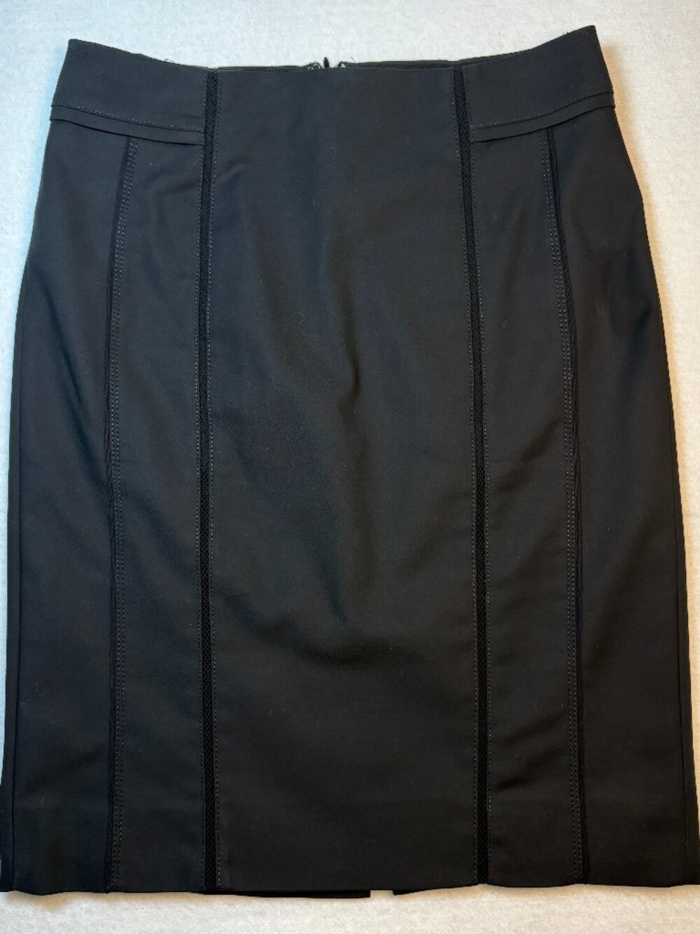 White House Black Market Black Vertical Seam Pencil Skirt Corporate Chic Party 2